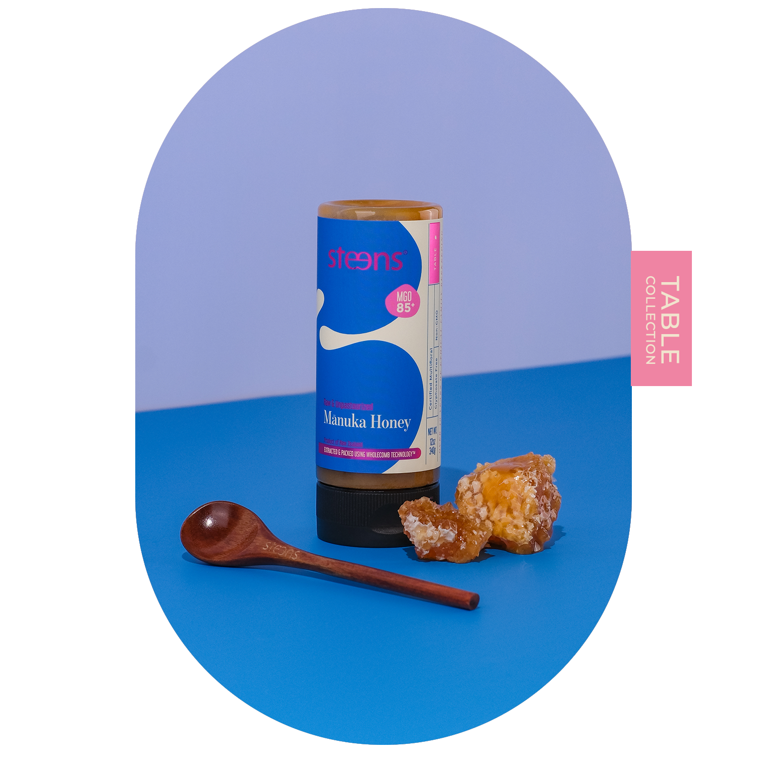 Steens MGO 85 Raw Manuka Honey 340g - Squeezy – Steens Honey | UK