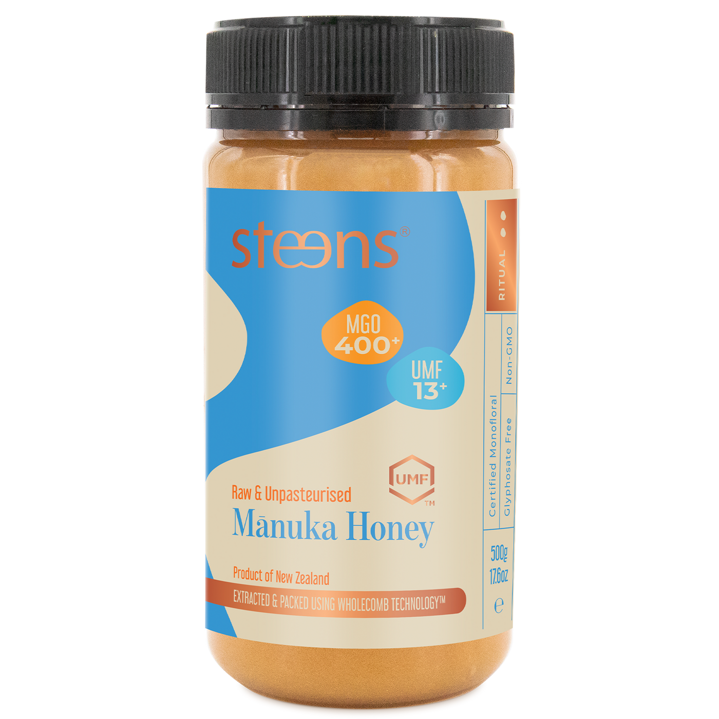UMF 13+ (MGO 400) Raw Mānuka Honey 500g – Steens Honey | UK
