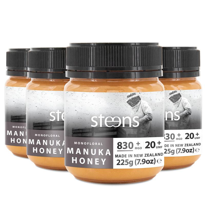 MULTIPACK UMF 20+ (MGO 829) Raw Mānuka Honey 225g - 4 Pack