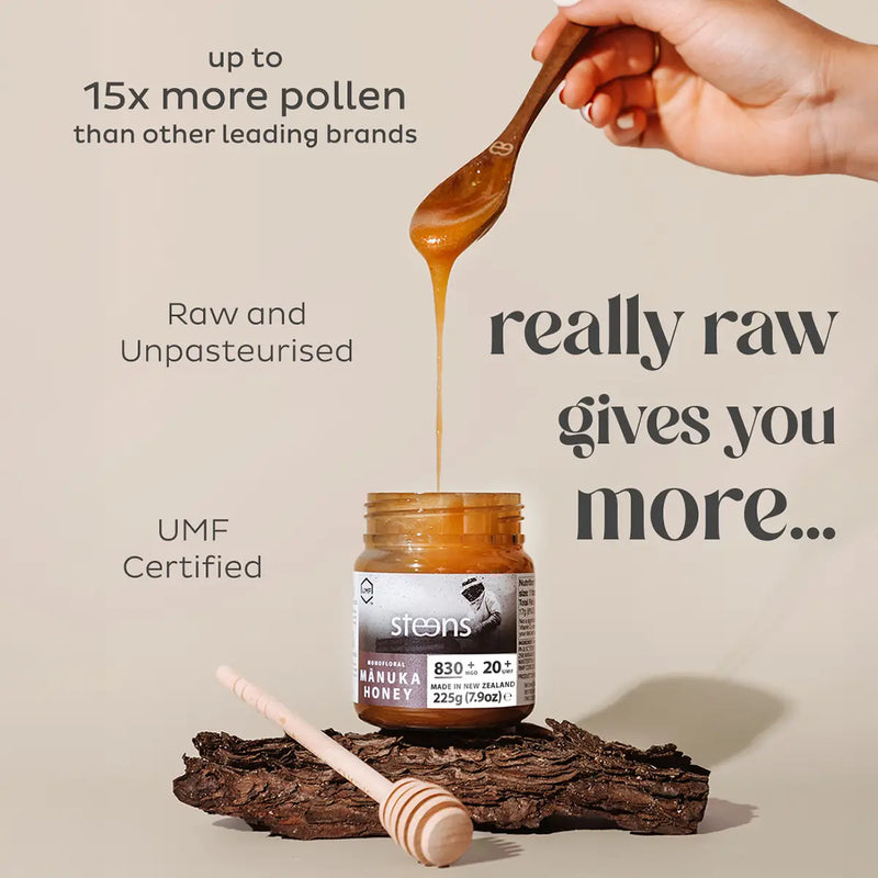 UMF 20+ (MGO 829) Raw Mānuka Honey 225g