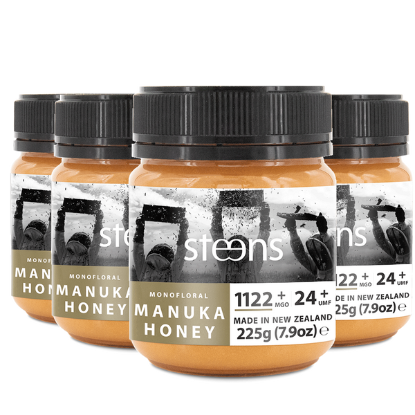 MULTIPACK UMF 24+ (MGO 1122) Raw Mānuka Honey 225g - 4 Pack