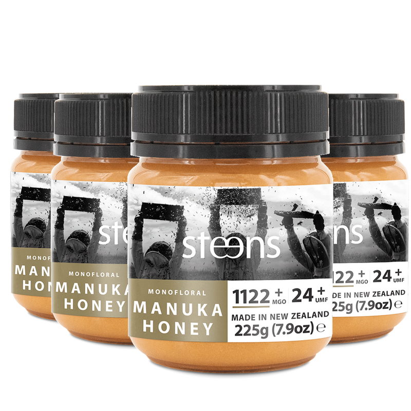 MULTIPACK UMF 24+ (MGO 1122) Raw Mānuka Honey 225g - 4 Pack