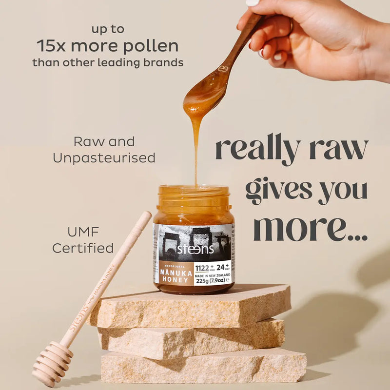 UMF 24+ (MGO 1122) Raw Mānuka Honey 225g